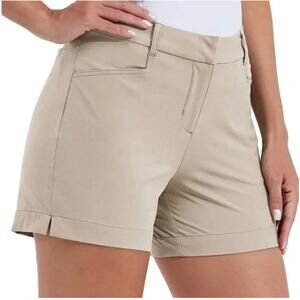 Willit Womens 45 Golf Shorts Quick Dry Outdoor Khaki Shorts